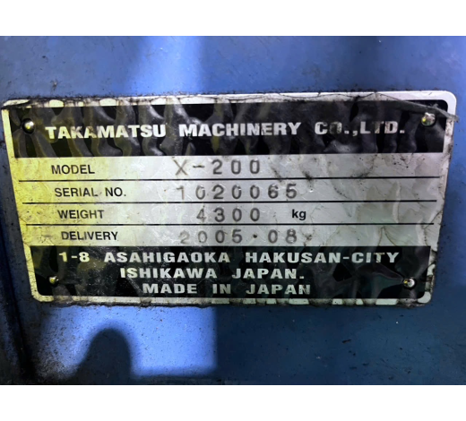 MÁY TIỆN KIM LOẠI TAKAMAZ - X200 FANUC 21i TB DATE 2005