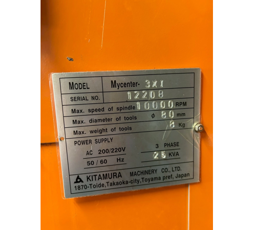 MÁY PHAY KIM LOẠI KITAMURA MYCENTER 3Xi FANUC 16i M